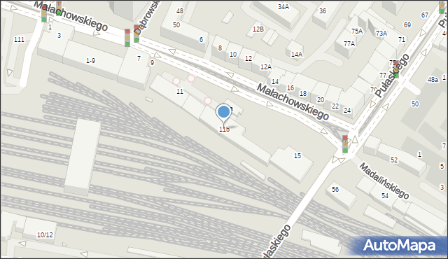 Wrocław, Małachowskiego Stanisława, 11b, mapa Wrocławia