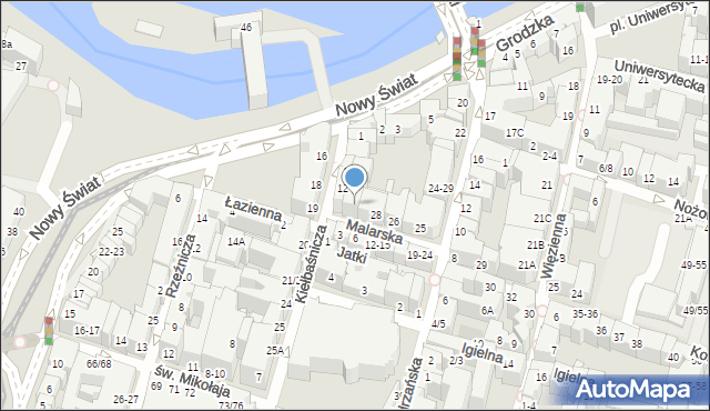 Wrocław, Malarska, 30, mapa Wrocławia