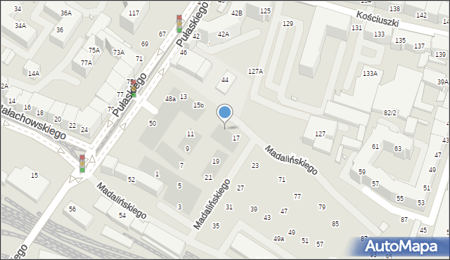 Wrocław, Madalińskiego Antoniego Józefa, gen., 17a, mapa Wrocławia