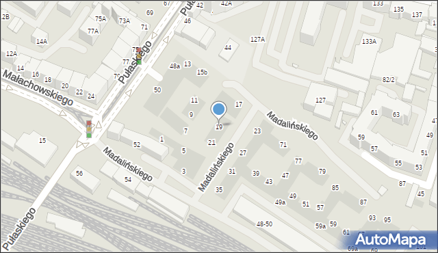 Wrocław, Madalińskiego Antoniego Józefa, gen., 19, mapa Wrocławia