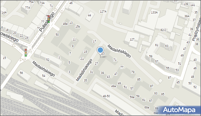 Wrocław, Madalińskiego Antoniego Józefa, gen., 25, mapa Wrocławia