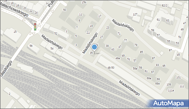 Wrocław, Madalińskiego Antoniego Józefa, gen., 37, mapa Wrocławia