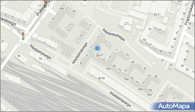 Wrocław, Madalińskiego Antoniego Józefa, gen., 39, mapa Wrocławia