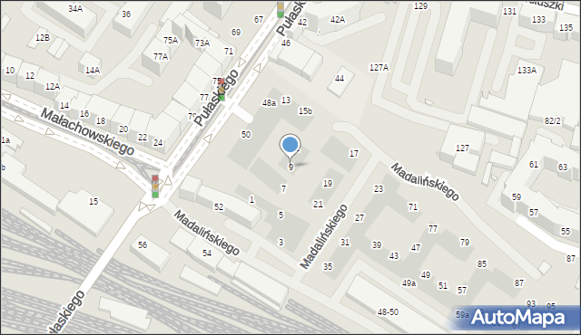 Wrocław, Madalińskiego Antoniego Józefa, gen., 9, mapa Wrocławia