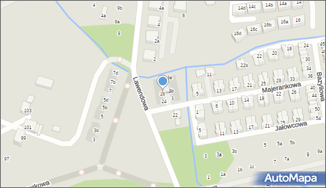 Wrocław, Majerankowa, 1b, mapa Wrocławia