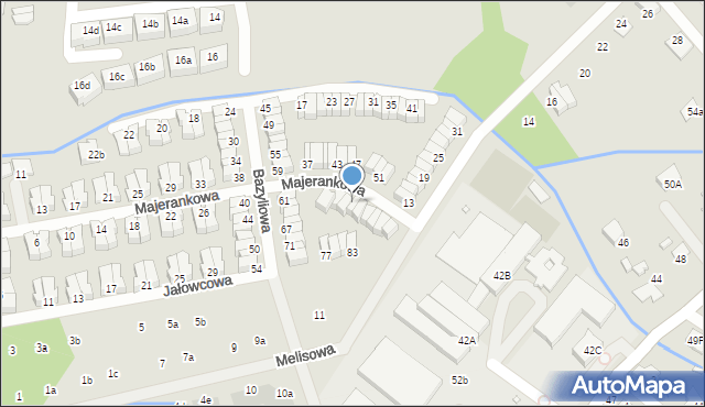 Wrocław, Majerankowa, 34, mapa Wrocławia