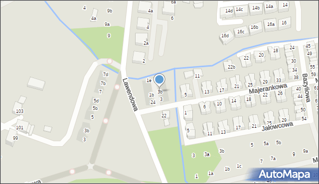 Wrocław, Majerankowa, 3b, mapa Wrocławia