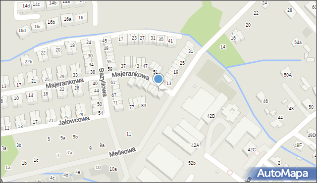 Wrocław, Majerankowa, 44, mapa Wrocławia