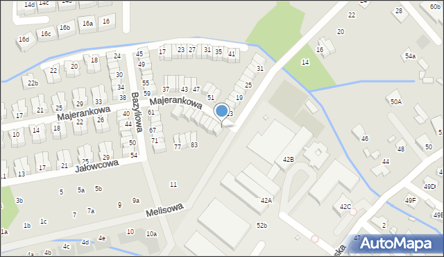 Wrocław, Majerankowa, 46, mapa Wrocławia