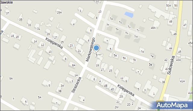 Wrocław, Markowskiego Zygmunta, 3, mapa Wrocławia