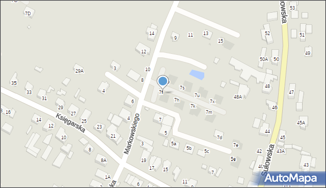 Wrocław, Markowskiego Zygmunta, 7fa, mapa Wrocławia