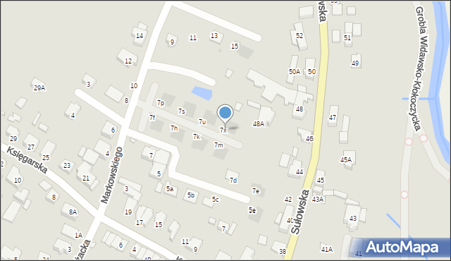 Wrocław, Markowskiego Zygmunta, 7xa, mapa Wrocławia