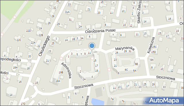 Wrocław, Marynarska, 13, mapa Wrocławia