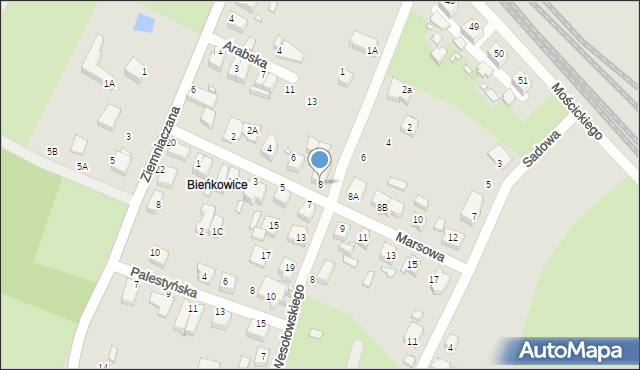 Wrocław, Marsowa, 8, mapa Wrocławia