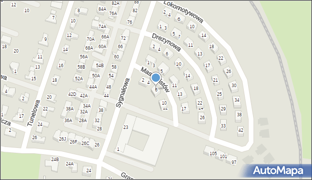 Wrocław, Maszynistów, 6, mapa Wrocławia