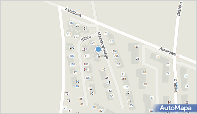 Wrocław, Maszkowskiego Rafała, 36, mapa Wrocławia