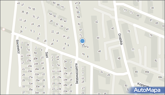 Wrocław, Maszkowskiego Rafała, 77, mapa Wrocławia