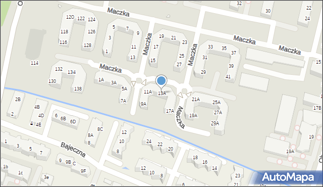 Wrocław, Maczka Stanisława, gen., 13A, mapa Wrocławia