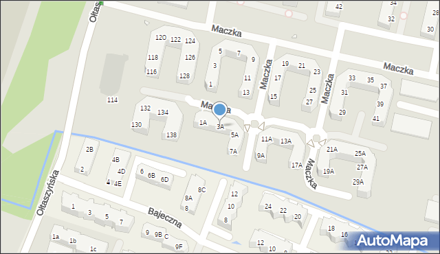 Wrocław, Maczka Stanisława, gen., 3A, mapa Wrocławia