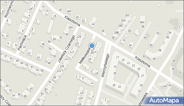 Wrocław, Małkowskiego Andrzeja, 10, mapa Wrocławia