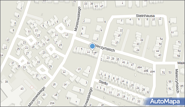 Wrocław, Maleczyńskich Ewy i Karola, 15, mapa Wrocławia