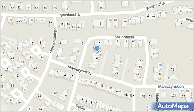 Wrocław, Maleczyńskich Ewy i Karola, 18, mapa Wrocławia