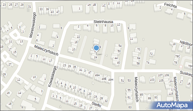 Wrocław, Maleczyńskich Ewy i Karola, 26, mapa Wrocławia