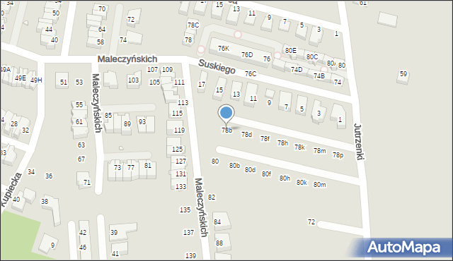 Wrocław, Maleczyńskich Ewy i Karola, 78b, mapa Wrocławia