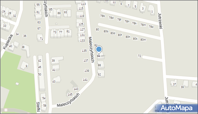 Wrocław, Maleczyńskich Ewy i Karola, 86, mapa Wrocławia