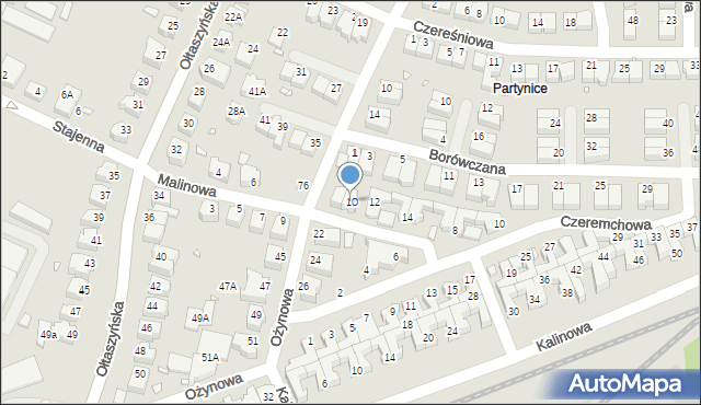 Wrocław, Malinowa, 10, mapa Wrocławia