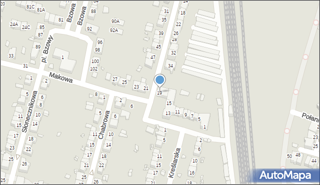 Wrocław, Makowa, 19, mapa Wrocławia