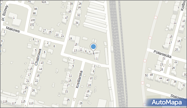 Wrocław, Makowa, 5, mapa Wrocławia