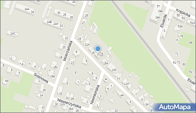 Wrocław, Małoszyńska, 19A, mapa Wrocławia