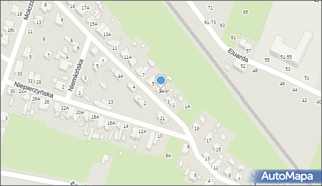 Wrocław, Małoszyńska, 3A, mapa Wrocławia
