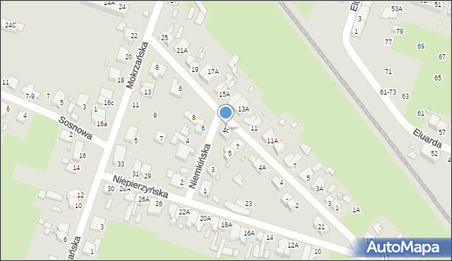 Wrocław, Małoszyńska, 4c, mapa Wrocławia