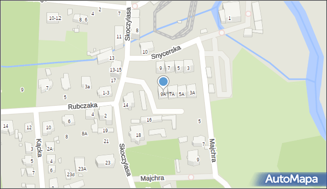 Wrocław, Majchra Alojzego, 9A, mapa Wrocławia