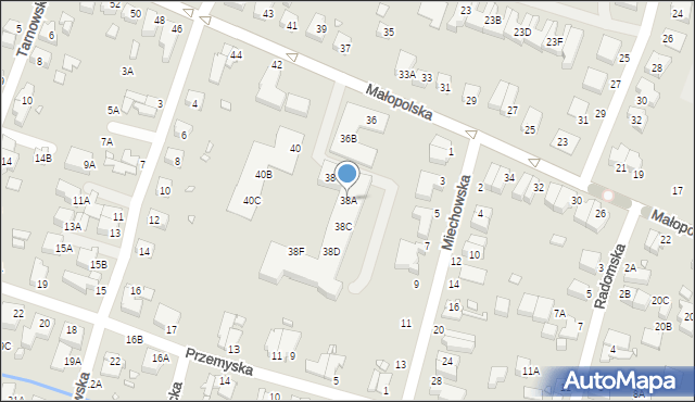 Wrocław, Małopolska, 38A, mapa Wrocławia