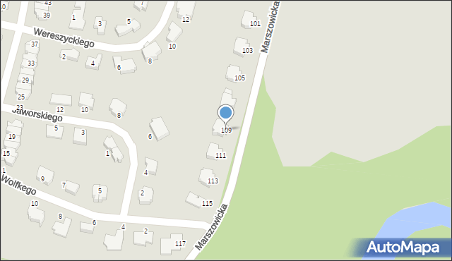 Wrocław, Marszowicka, 109, mapa Wrocławia