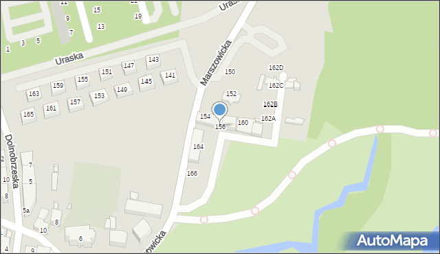 Wrocław, Marszowicka, 156, mapa Wrocławia
