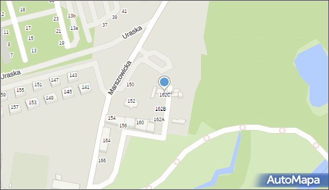 Wrocław, Marszowicka, 162C, mapa Wrocławia