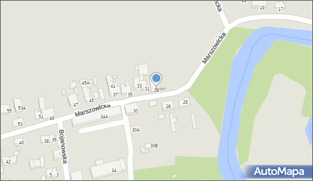 Wrocław, Marszowicka, 29, mapa Wrocławia