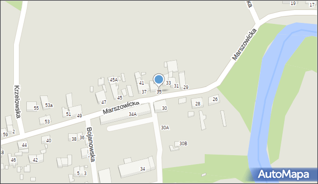 Wrocław, Marszowicka, 35, mapa Wrocławia