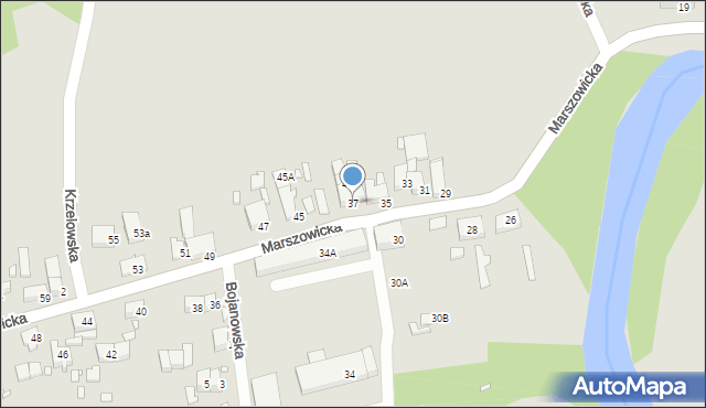 Wrocław, Marszowicka, 37, mapa Wrocławia