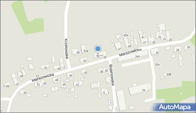 Wrocław, Marszowicka, 51, mapa Wrocławia