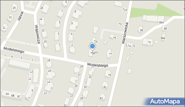 Wrocław, Marszowicka, 73d, mapa Wrocławia