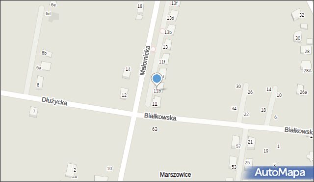 Wrocław, Małomicka, 11b, mapa Wrocławia