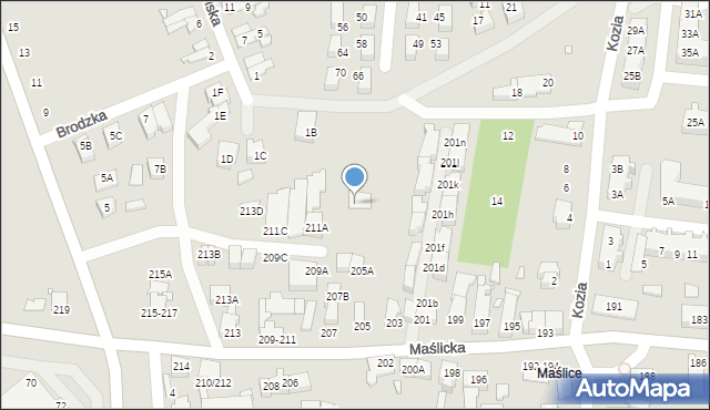 Wrocław, Maślicka, 211aa, mapa Wrocławia