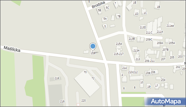 Wrocław, Maślicka, 219, mapa Wrocławia