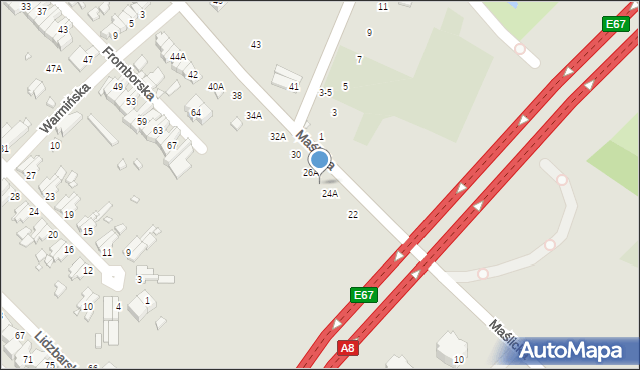 Wrocław, Maślicka, 26, mapa Wrocławia