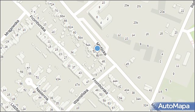 Wrocław, Maślicka, 50, mapa Wrocławia